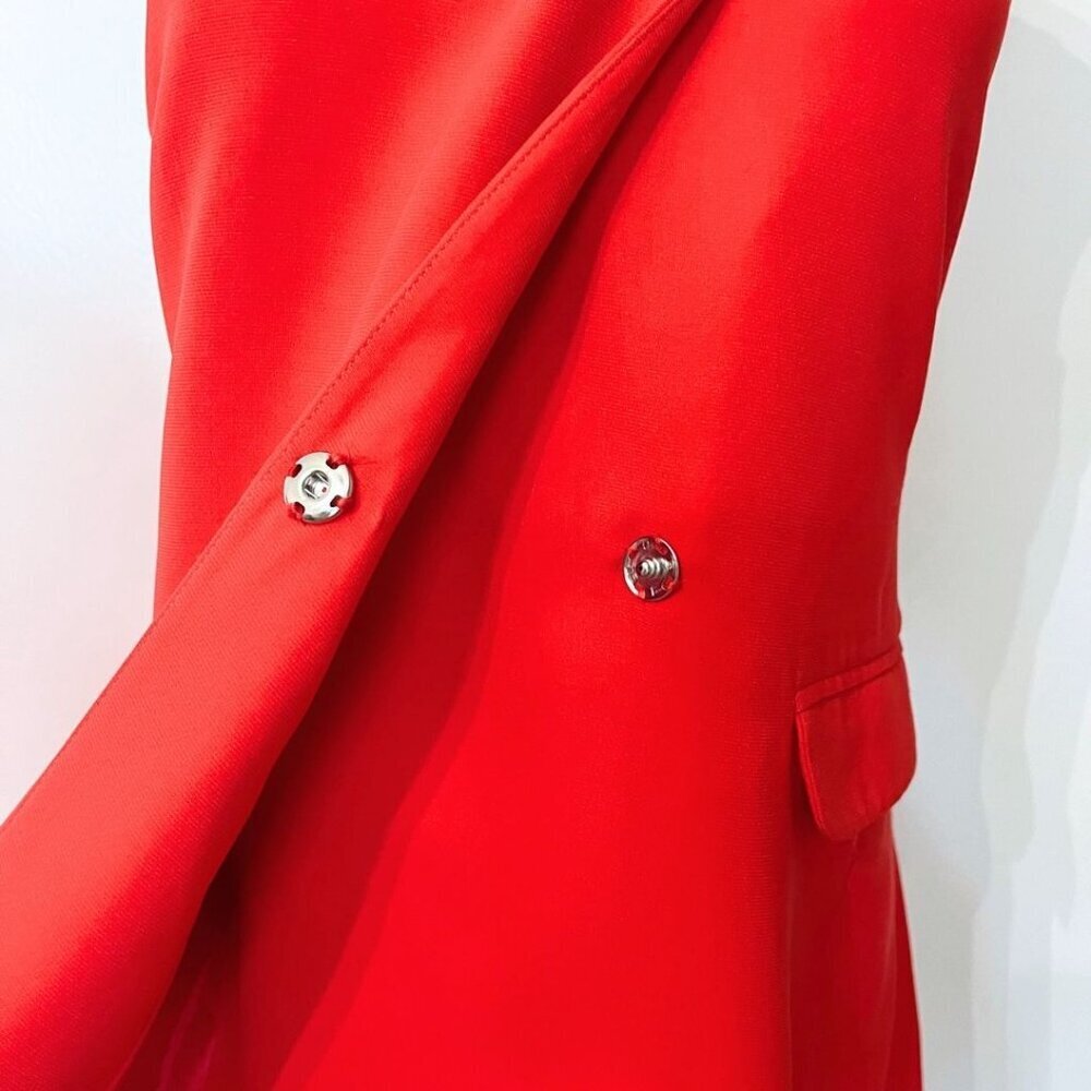 OPENING CEREMONY RED SLEEVELESS FAUX WRAP BLAZER DRESS - S - Picture 7 of 13